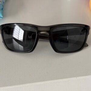 Oakley Sliver Dark Gray Rectangular Sunglasses